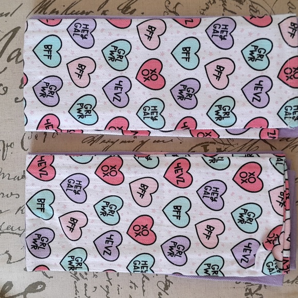 NWT 4 Girl Power Valentine's Day Galentine's Day Dish Towels F-0237 - Picture 7 of 8